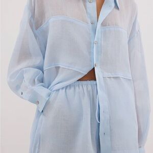 DISSH Light Blue Women Shorts